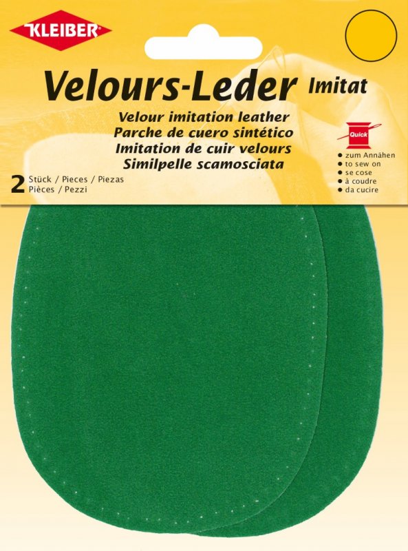 Kleiber Velours-Leder-Imitat apfelgrün