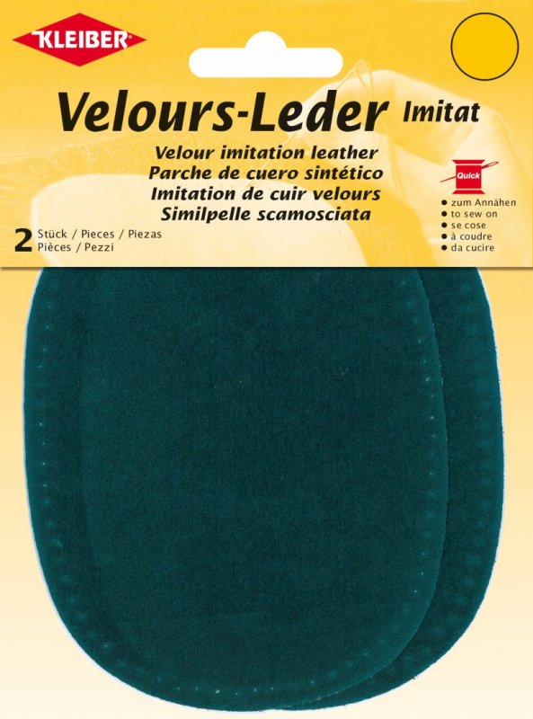 Kleiber Velours-Leder-Imitat wasserblau