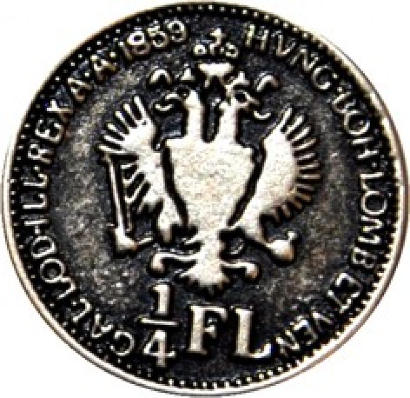 Metallknopf 1/4 Gulden 24"/15mm